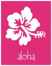 hawaiian flower cross stitch pattern, hibiscus
