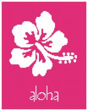 hawaiian flower cross stitch pattern, hibiscus