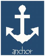 anchor cross stitch pattern, nautical