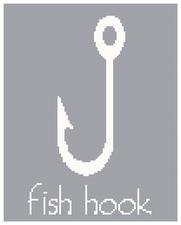 fish hook cross stitch pattern, fishing