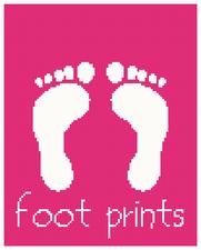 foot prints cross stitch pattern