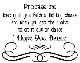 I hope you dance