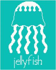 jellyfish cross stitch pattern, sea life