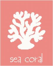 sea coral cross stitch pattern, sea life
