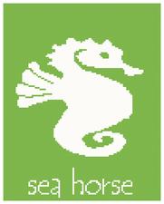 sea horse cross stitch pattern, sea life