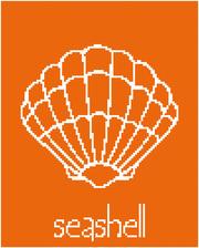 seashell cross stitch pattern, sea life
