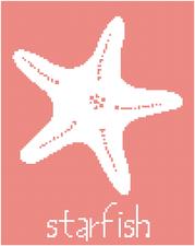 starfish cross stitch pattern, sea life