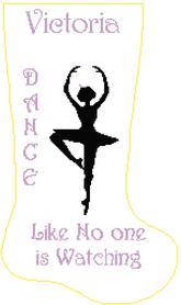 dance like no one is watching cross stitch christmas stocking