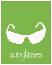sunglasses cross stitch pattern