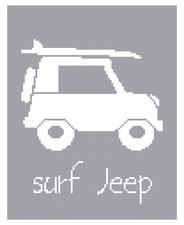 surf jeep cross stitch pattern