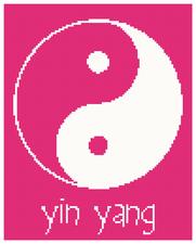 yin yang cross stitch pattern