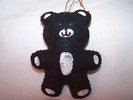 Black Teddy Bear Ornament