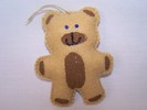 Tan teddy bear ornament