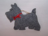 Grey Scottish Terrier Ornament