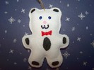white teddy bear ornament